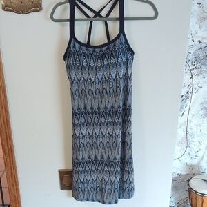 Prana Black and White Patterned Summer Dress